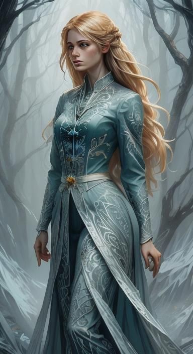 Thyra in Mystical Forest, Digital Fantasy Art