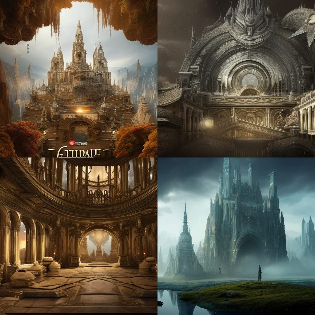 Stunning 4D Shape in Digital Matte Painting Style