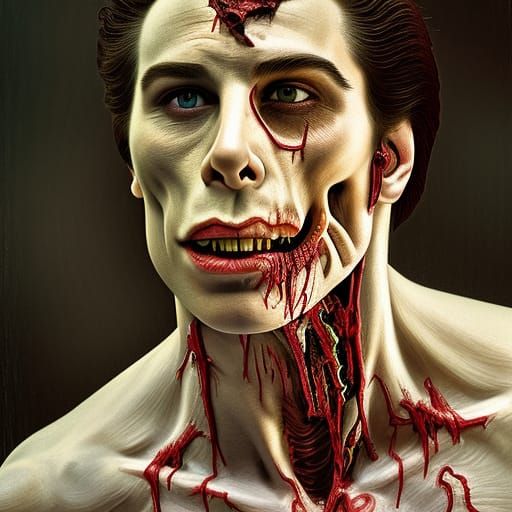 Zombie John Travolta: Grotesque Renaissance Portrait