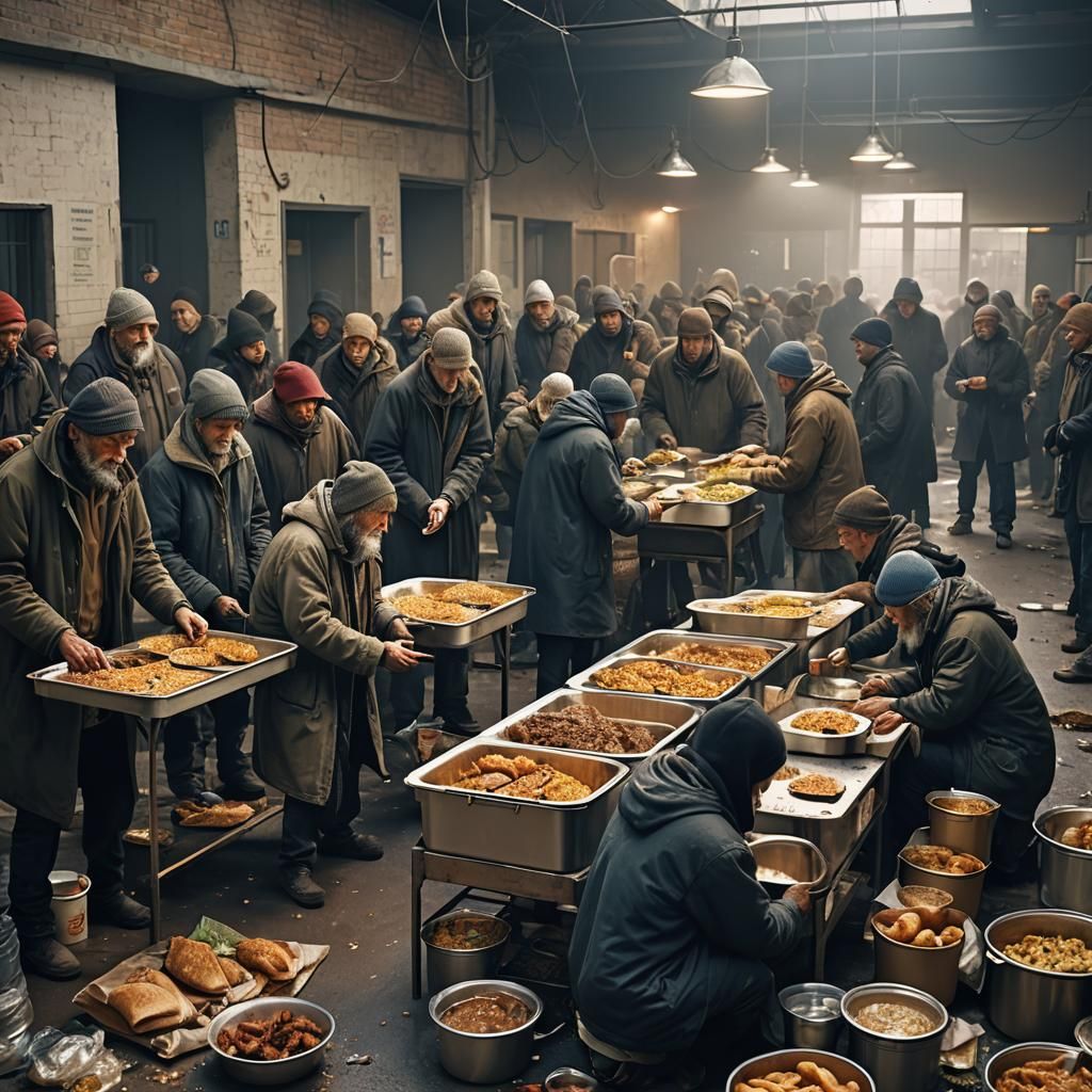 Feeding the Hungry: A Cinematic Shelter Scene