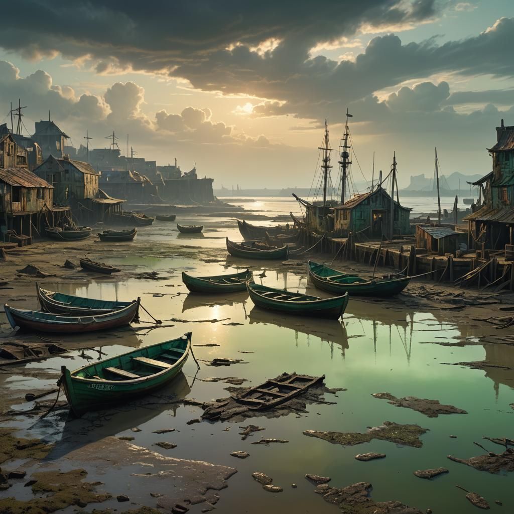 Eerie Green Spirit Emerges from Ancient Port