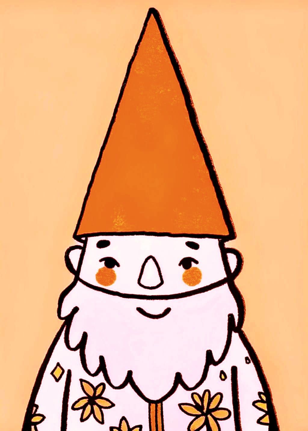 Gnome in Whimsical Illustration Style