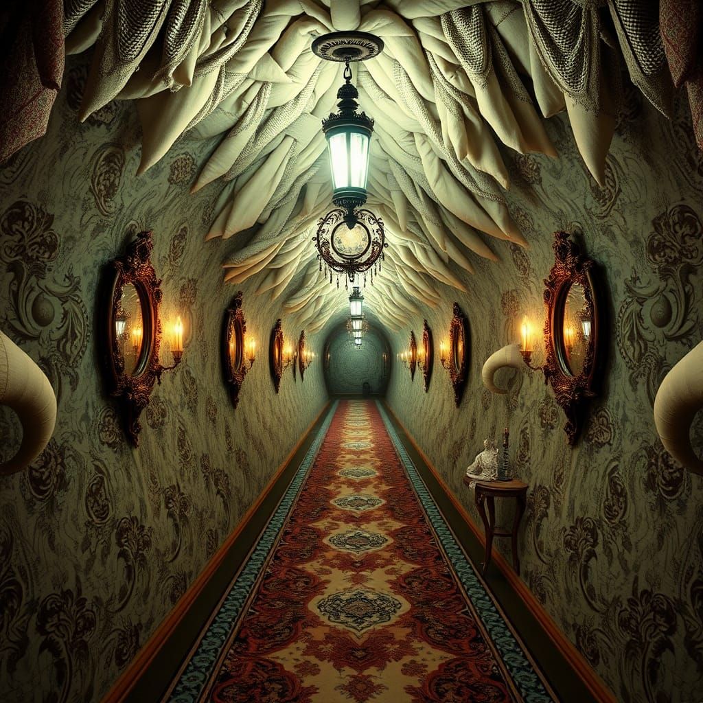 Steamnoirnouveau Anamorphotic Scene with Tunnel Vision