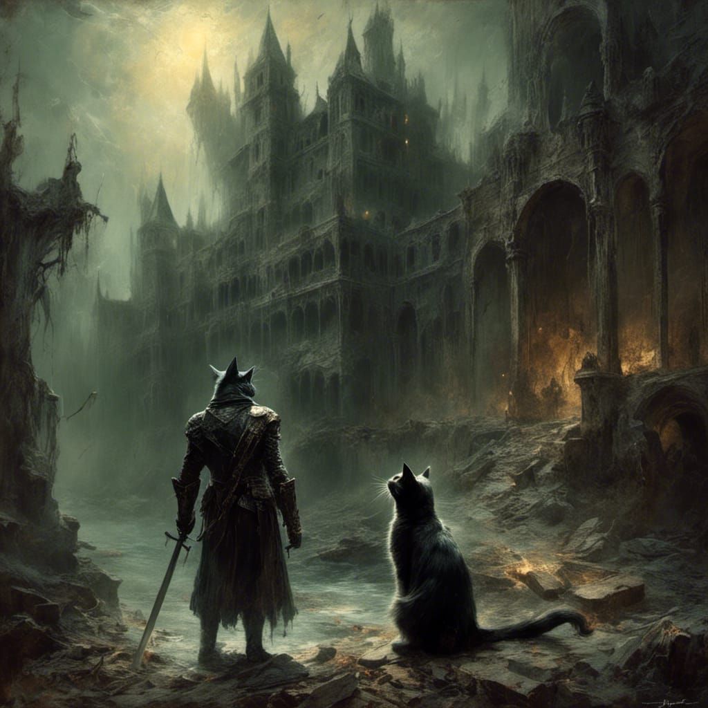 Knight Duck vs Knight Cat: Macabre Castle Battle