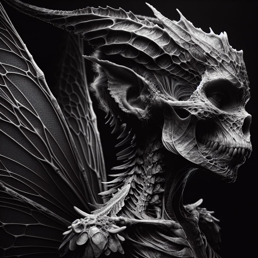 Detailed Portrait of Cretaceous Fairy in Hyperrealism