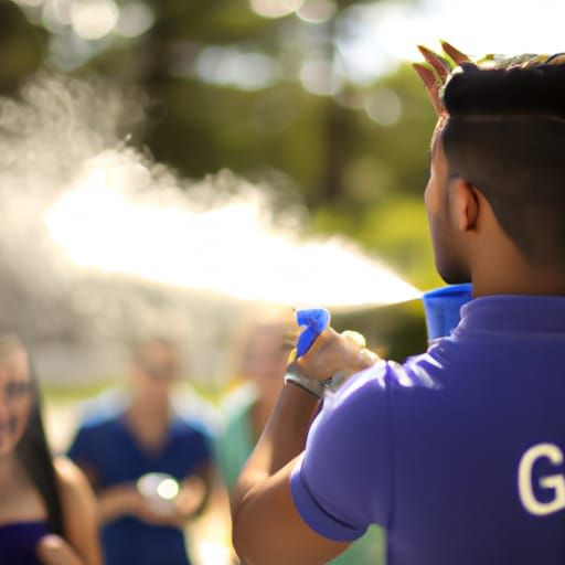 Action Scene: Man with Mac-10 in Professional Photo