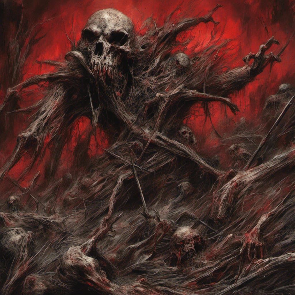 Thrash Metal Album Cover: Battlefield Horror