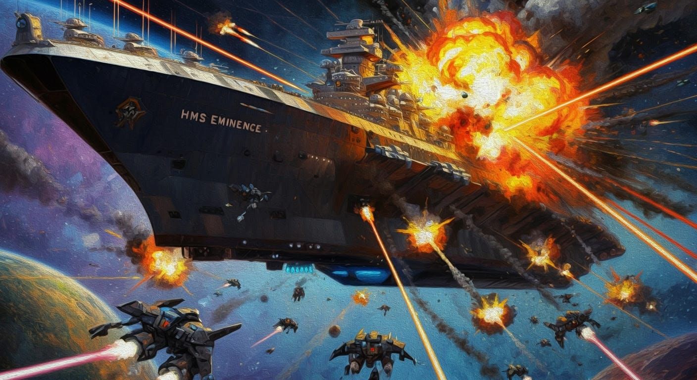 Cosmic Battle Unfolds on HMS Eminence
