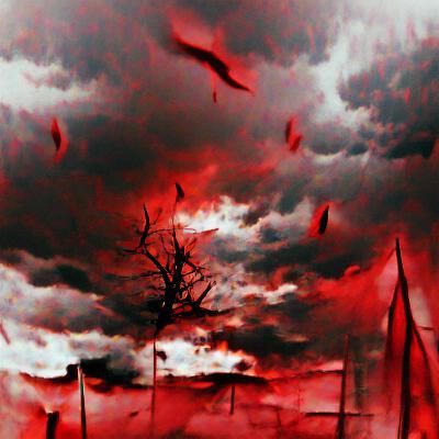 Crimson Sky: A Vision of Impending Doom