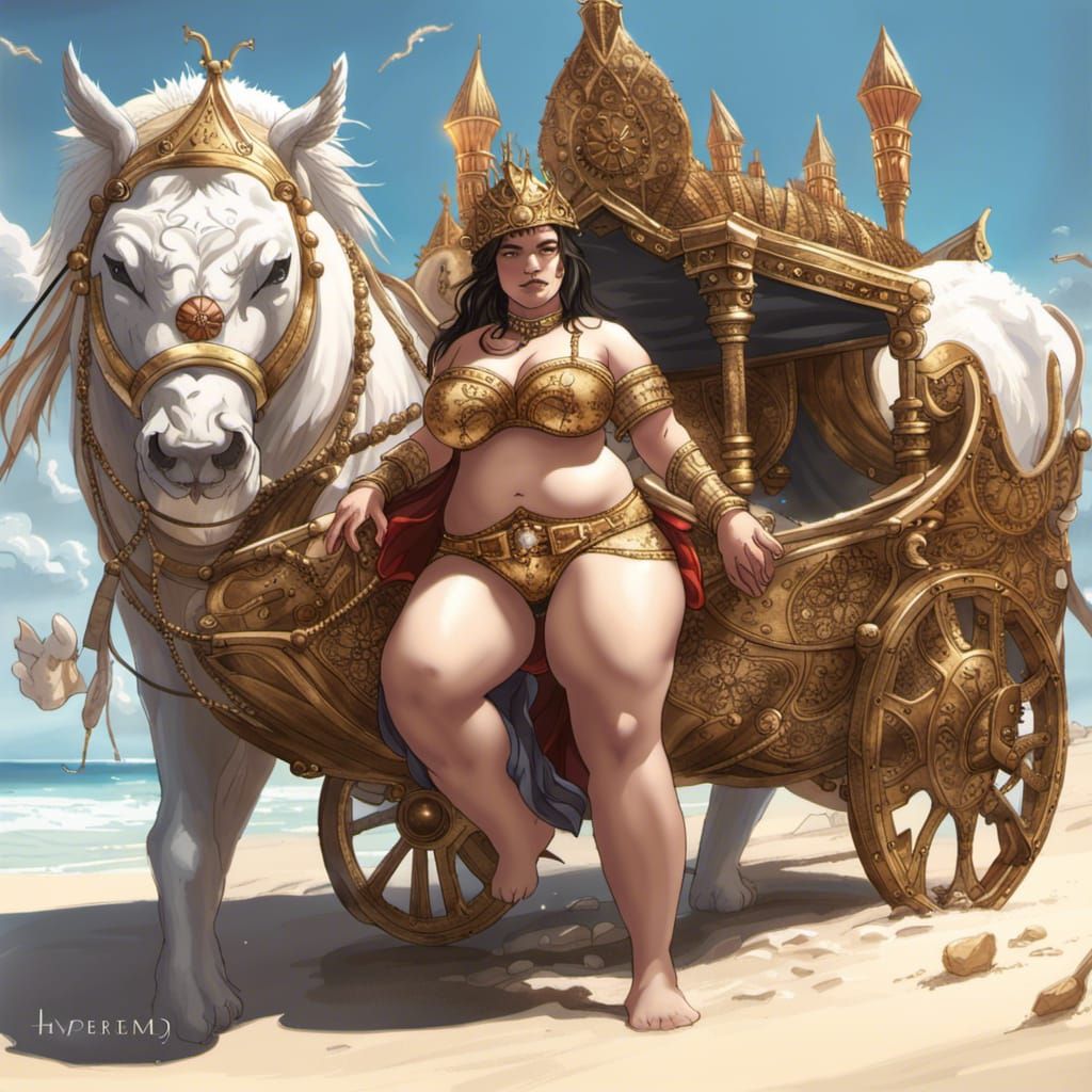 Princess Pudding and her noble steed Hefty Henry.