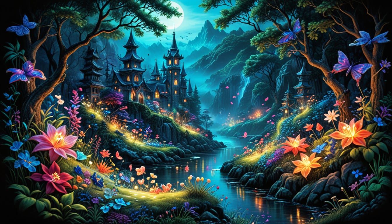 Luminous Embroidered Fantasy of Life