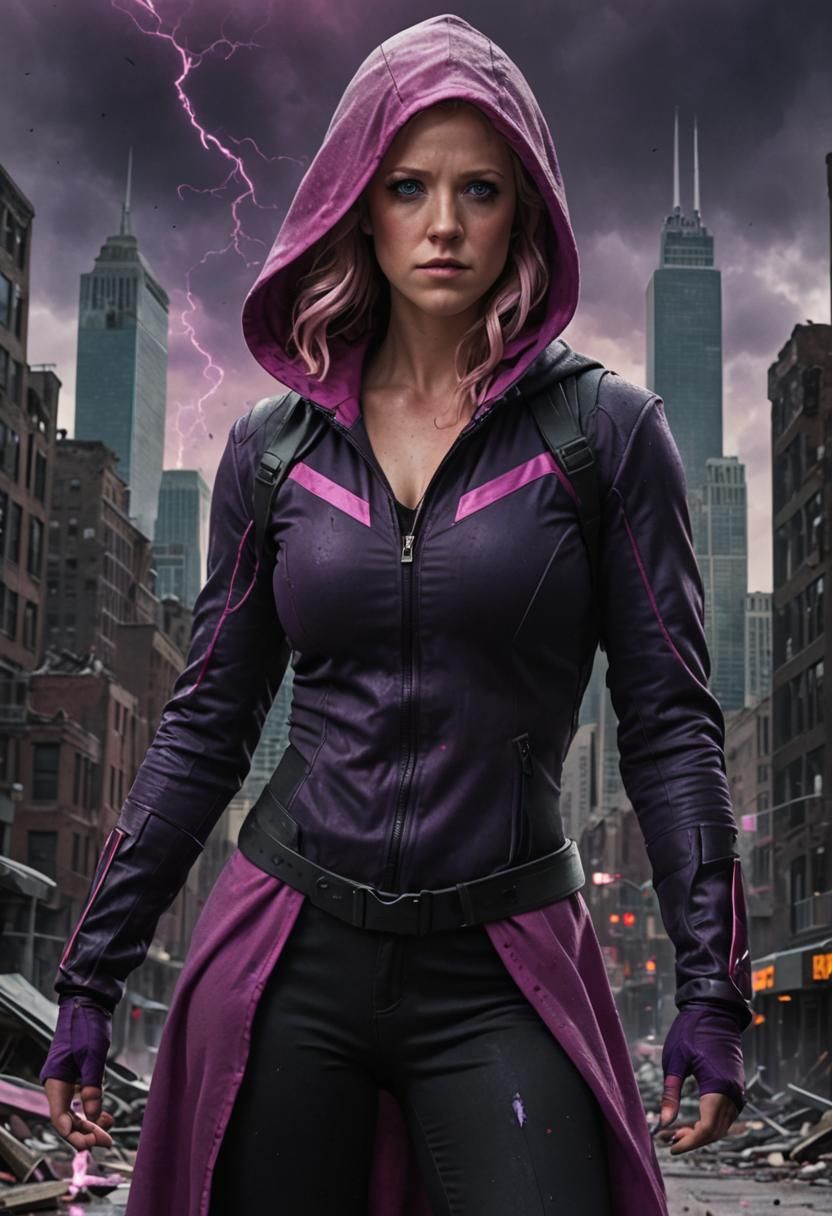 Epic Vigilante Concept Art in Vibrant Comic Book Style