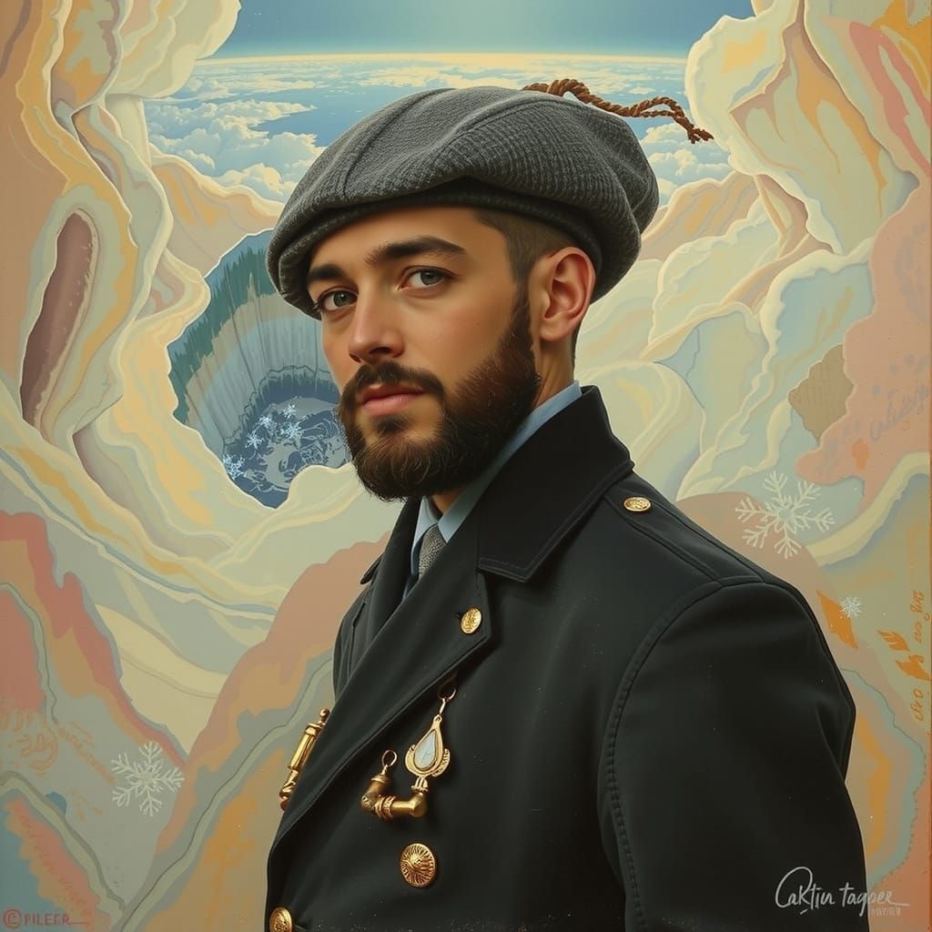 Dreamlike Gouache Landscape with Pink, Blue, and White Hues