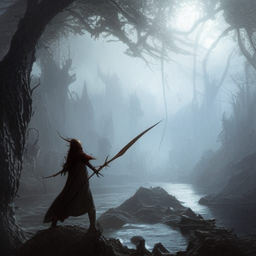 Hyperrealistic Arwen LOTR Concept Art in 8K