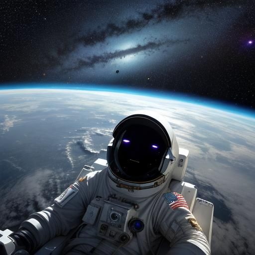 Lonely Astronaut Girl Dissenting Against Galactic Federation