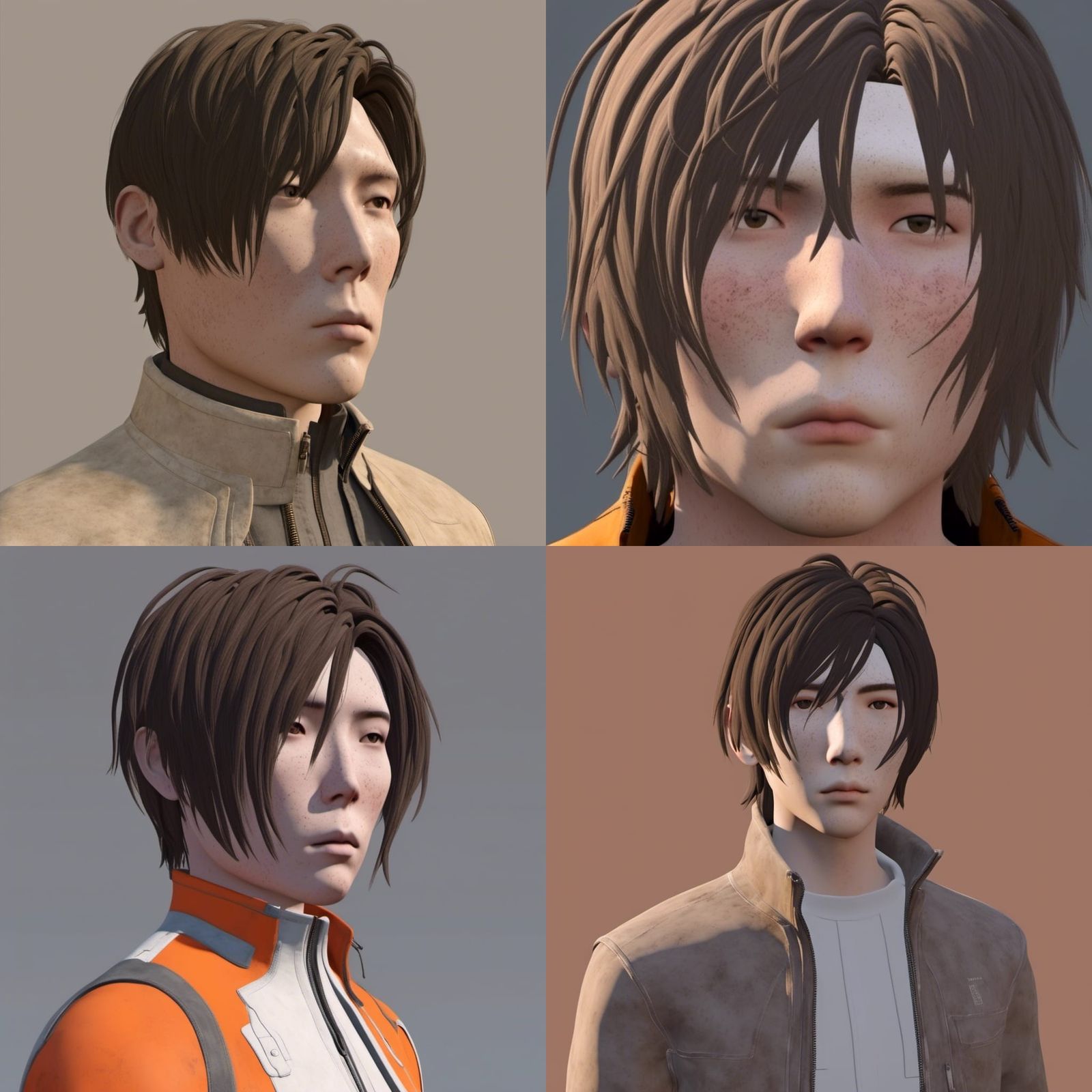 Detailed 3D Anime Portrait of Slender Man