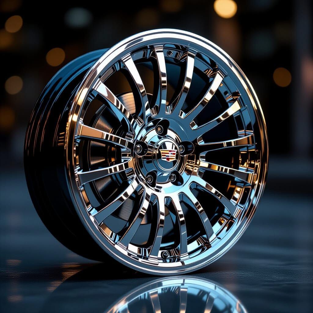 Polished Chrome 20-Inch Cadillac DTS Rim