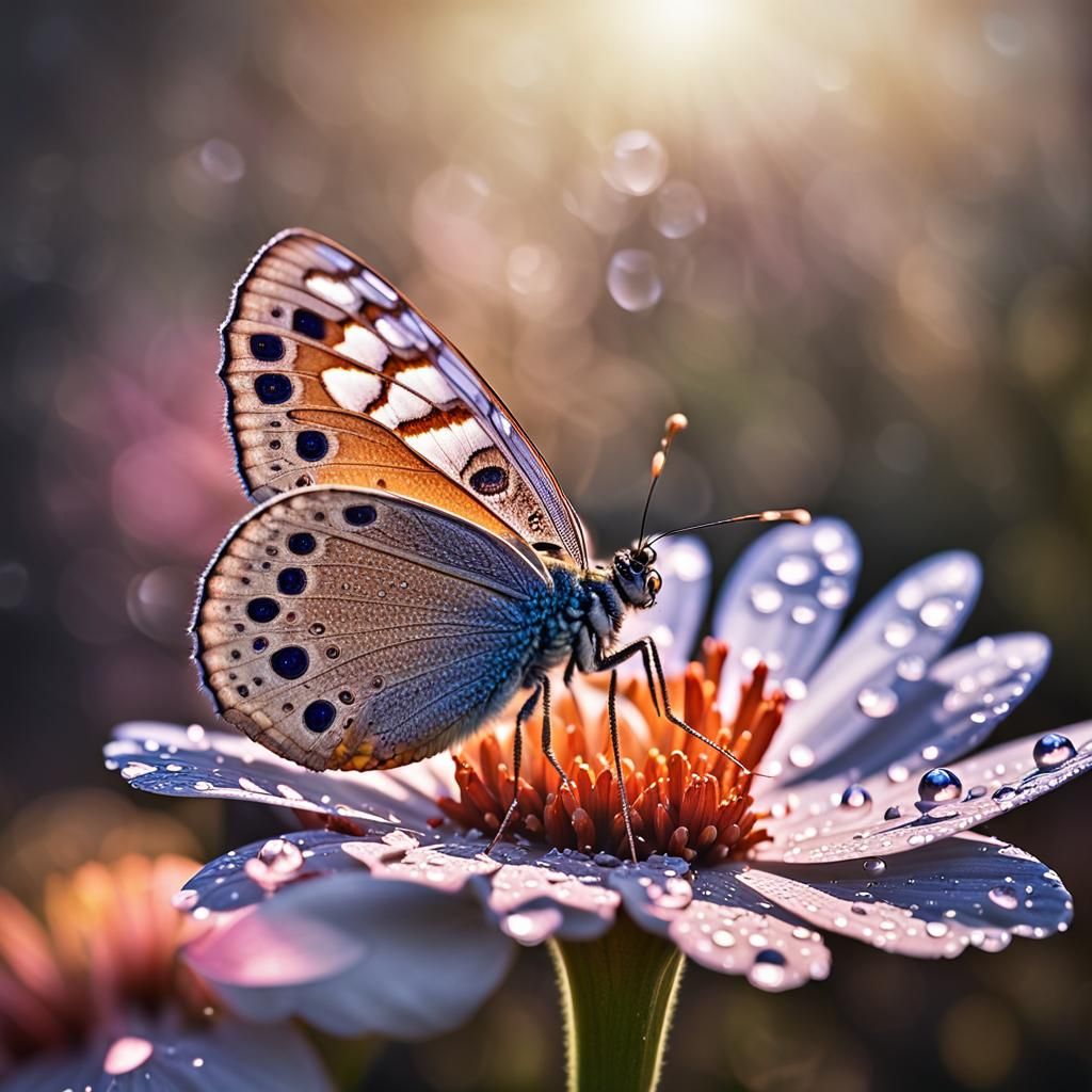 Butterfly on Flower: Macro Photography Masterpiece