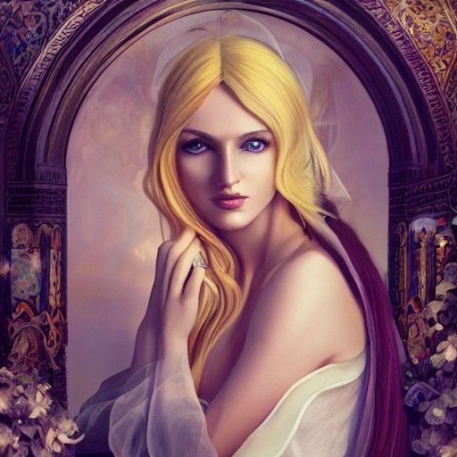 Androgynous Odalisque in Wedding Gown, Dittmann Style