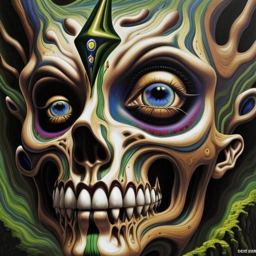 Surreal Dreamscape with Fractal Illusions as Pop Surrealism