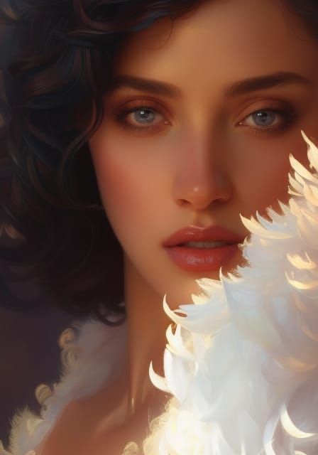 Euphrosyne: Joyful Goddess in Art Nouveau Portrait