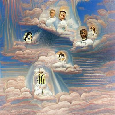 Heavenly Choir of Angels in Golden Light