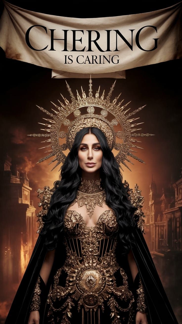 Cher as Imperial Majesty in Elegant yet Ironic Glory
