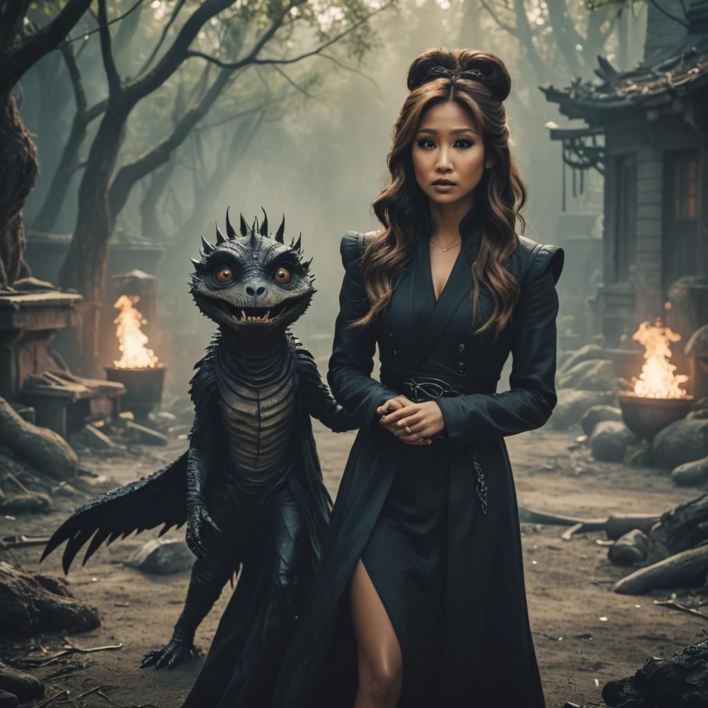 Brenda Song as an evil Disney villain. 2