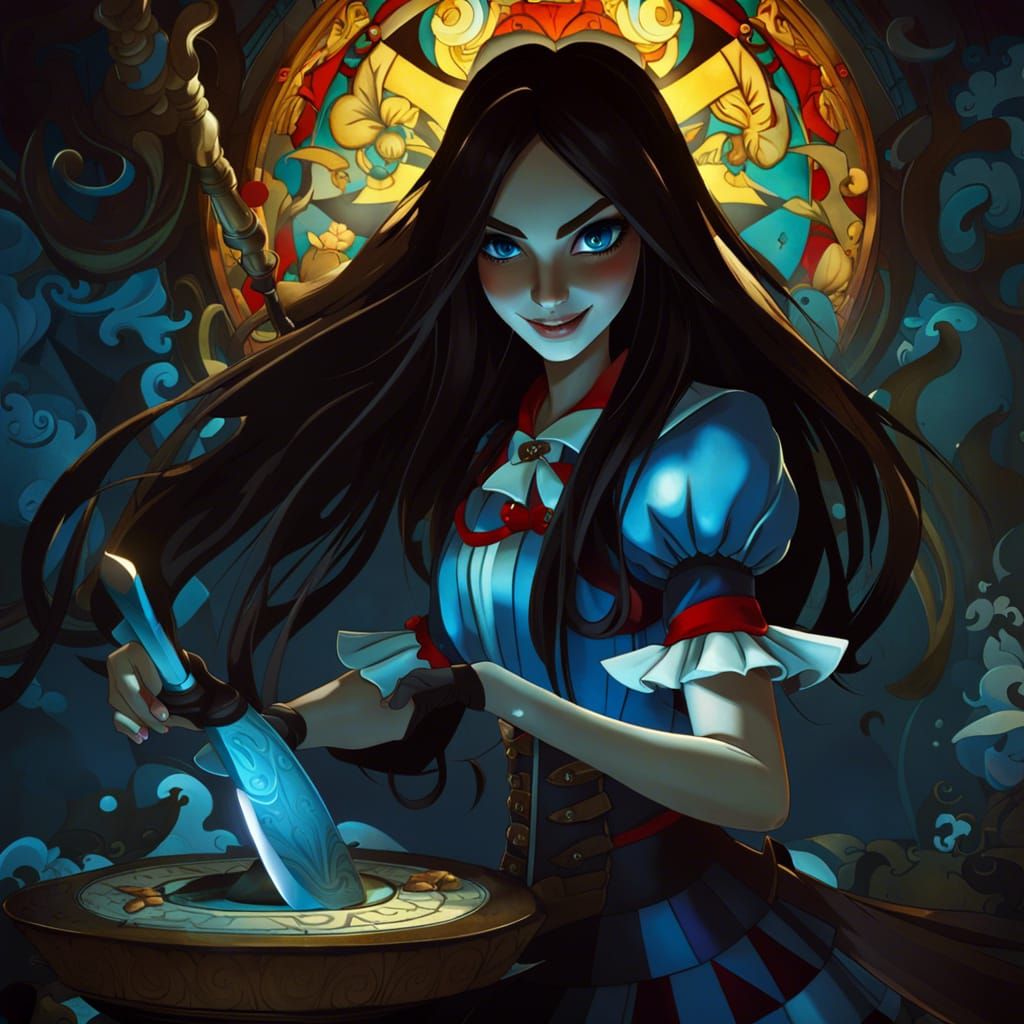 Alice in Wonderland Dark Fantasy Concept Art