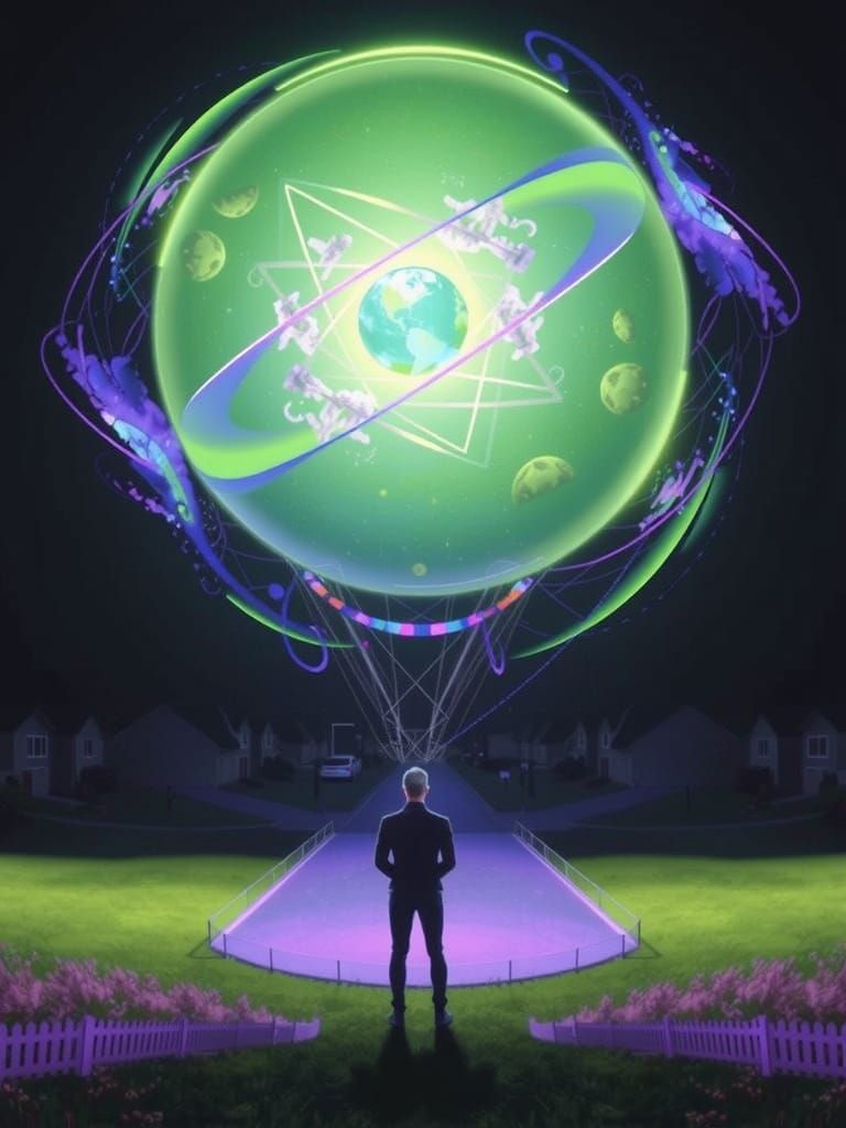 Photorealistic Suburban Landscape in Studio Lighting