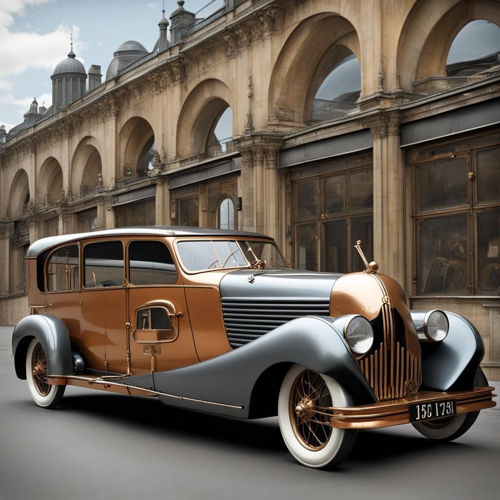 Steampunk Submarine Car in Retro Style