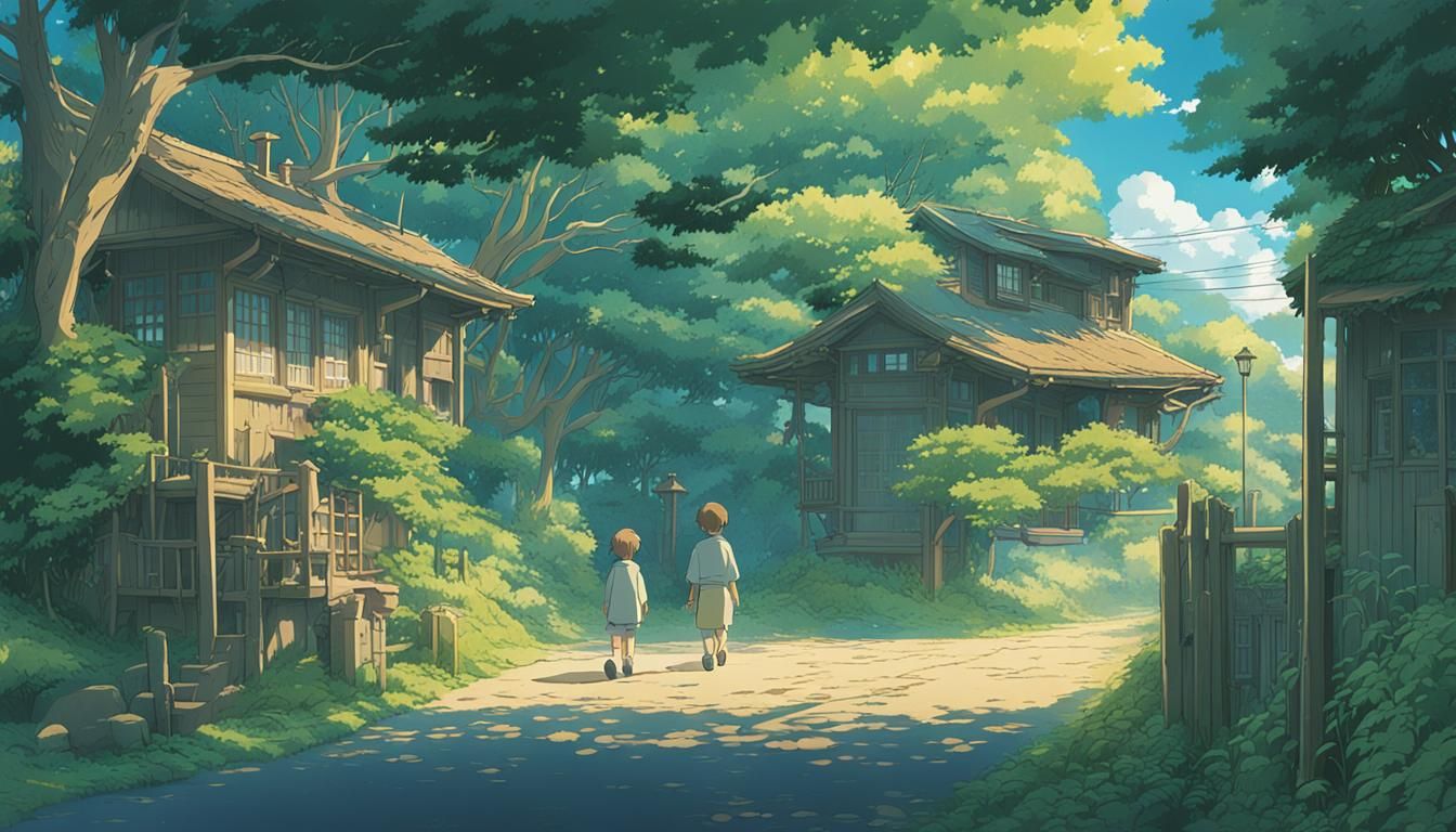 Anime Key Visual Inspired by Studio Ghibli