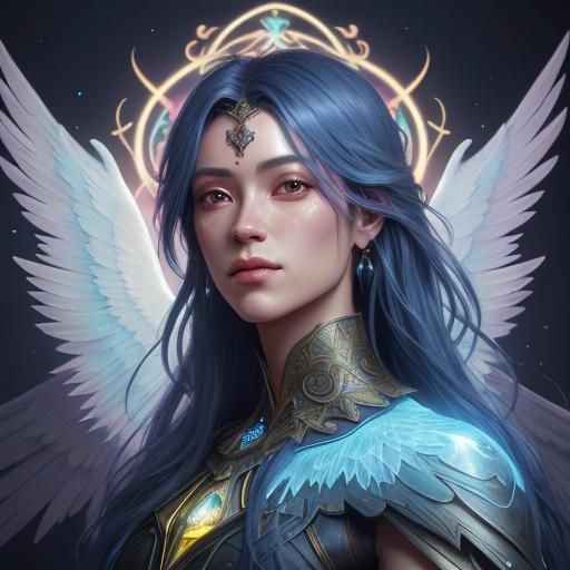 Rainbow Angel in Ethereal Fauvist Style