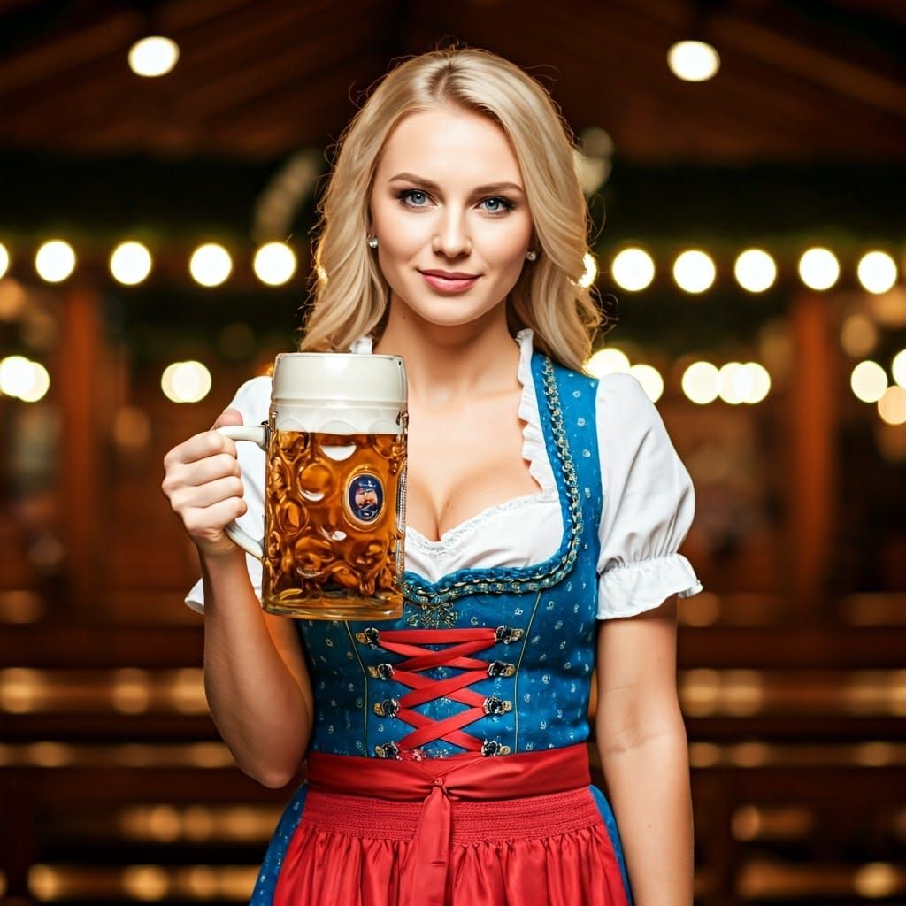 Oktoberfest Woman Portrait in Photorealistic Style