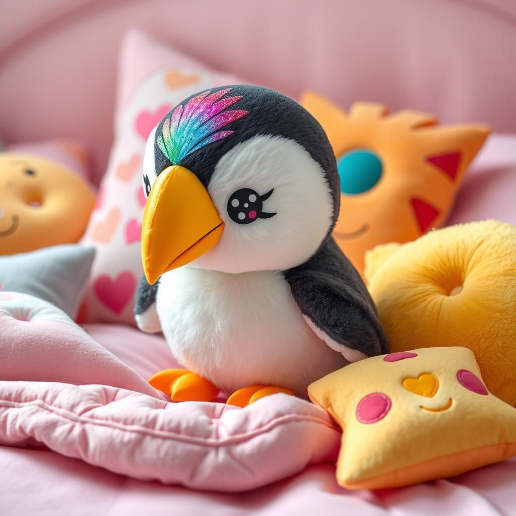 Cute chibi stuffed puffin I