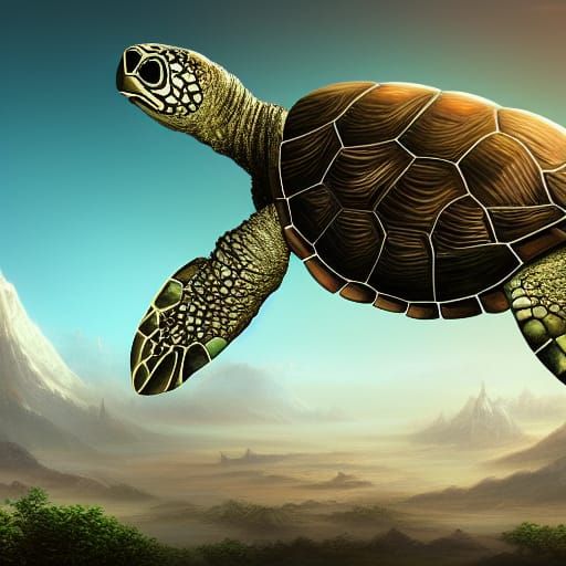 Fantastical Turtle Civilization Concept Art