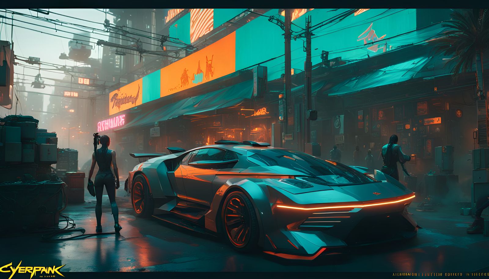 Cyberpunk Cityscape Concept Art in 8K Resolution