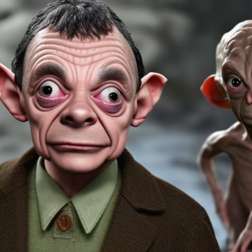 Rowan Atkinson as Gollum: A Comical Rendition