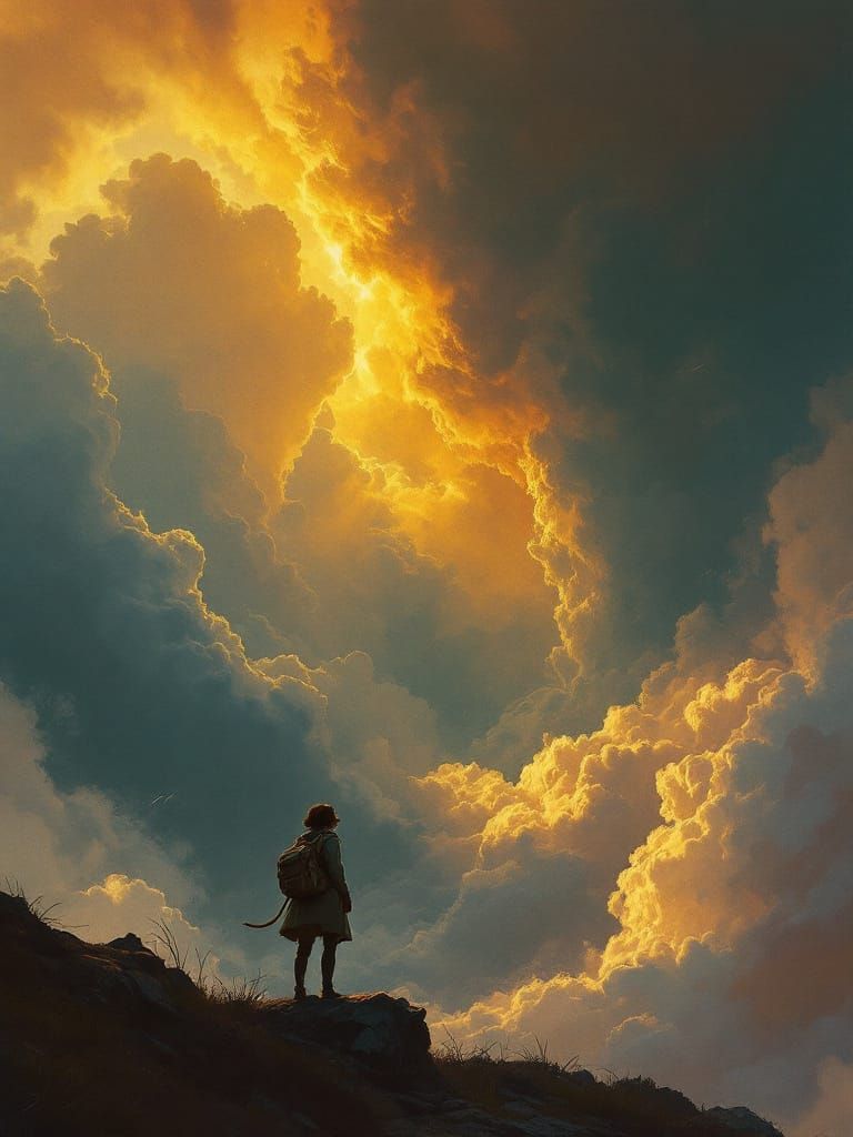 Dynamic Propaganda Art with Luminous Glow