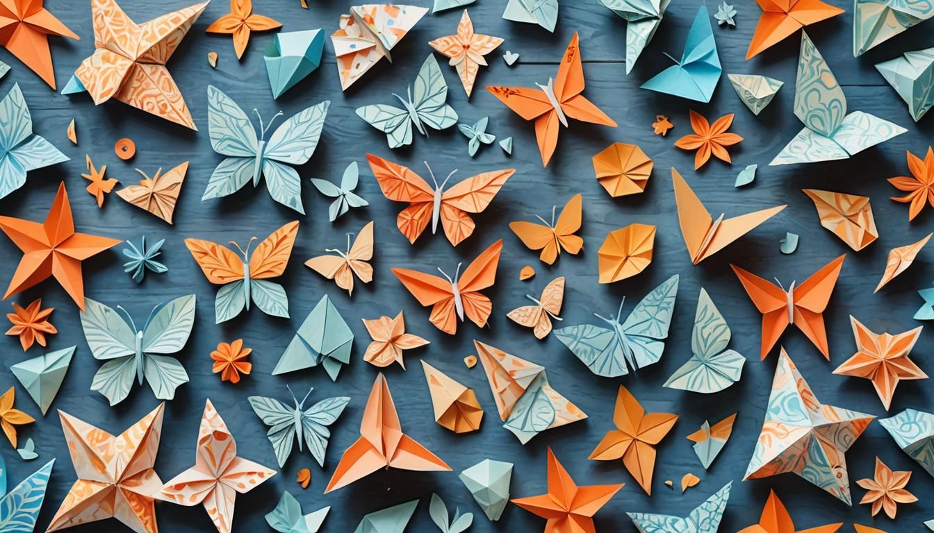 Whimsical DIY Paper Craft Kit with Watercolor Texture