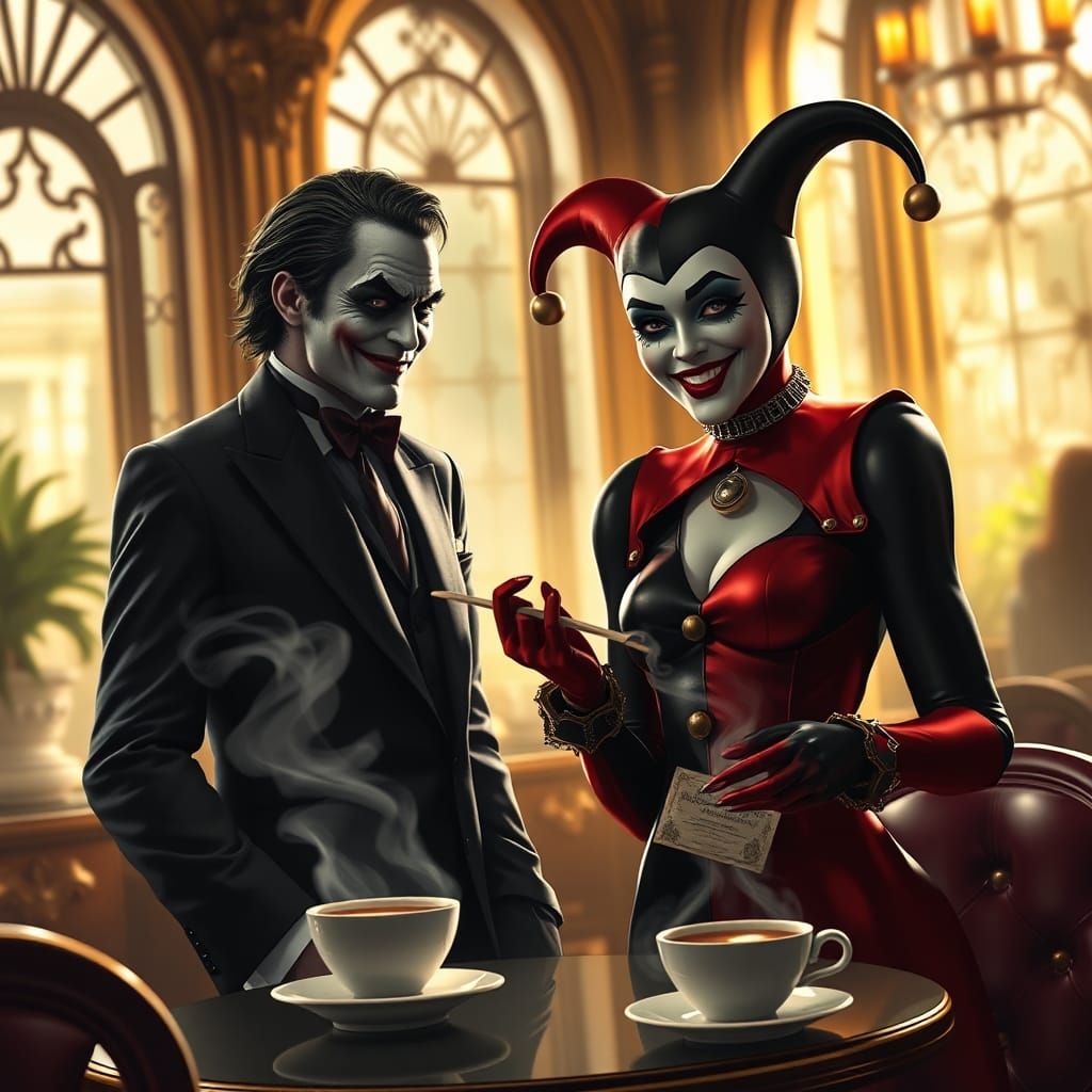 Joker and Harley Quinn's Opulent Breakfast