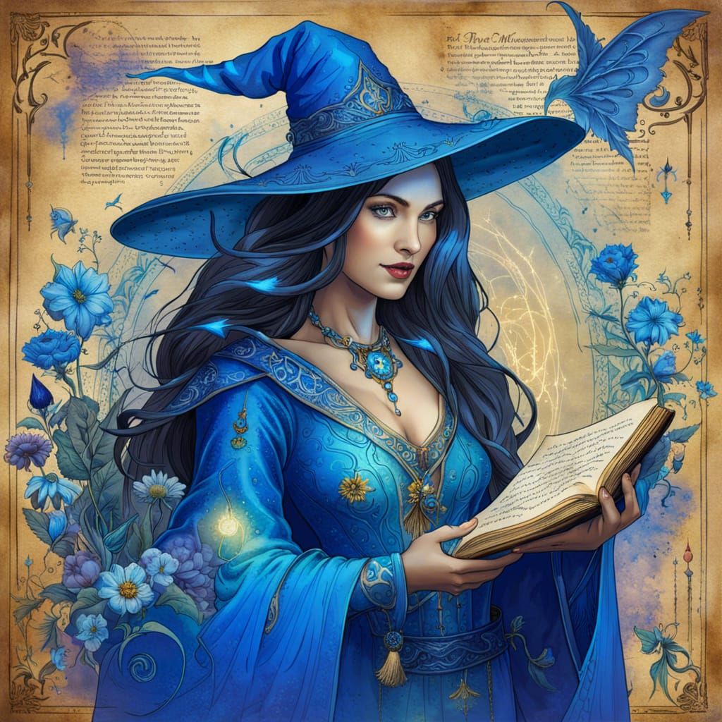 Enchanting Sorceress in a Wizard's Garden