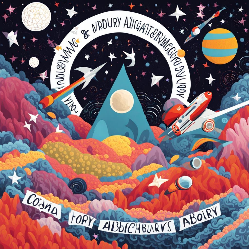 Ethereal Cosmic Landscape in Vibrant Colors