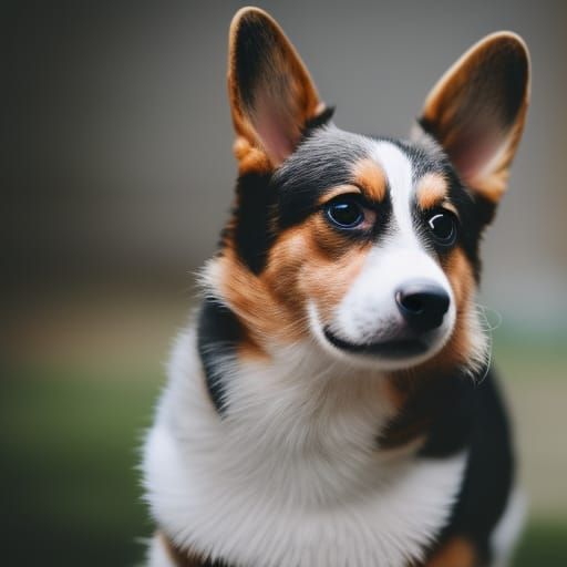 Corgi Portrait with Bokeh in Natural Lighting
