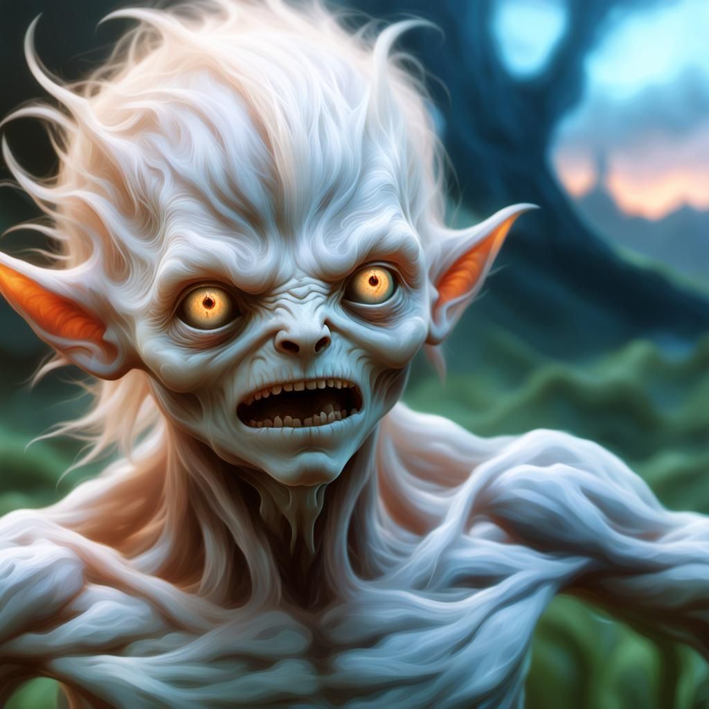 Ethereal Ghoul in Art Deco Dark Fantasy Style