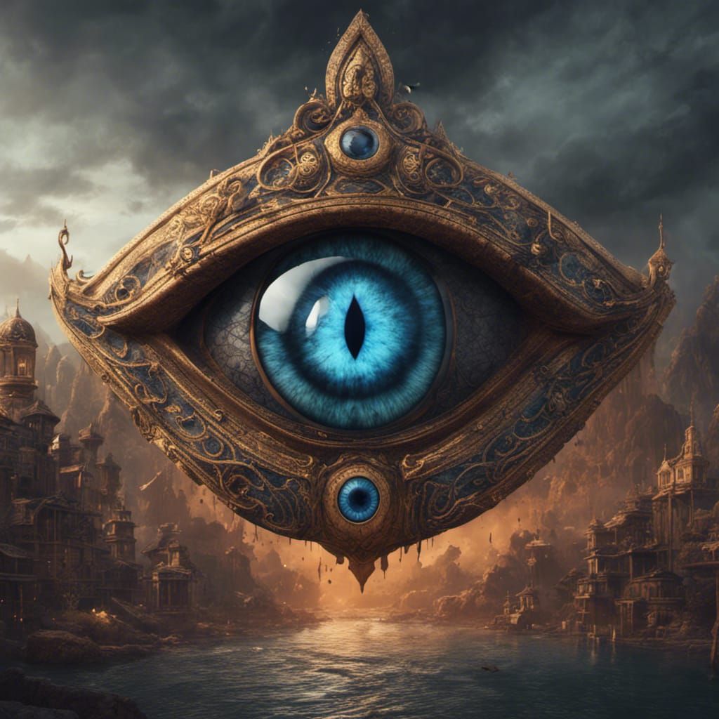 Detailed Evil Eye Fantasy Concept Art