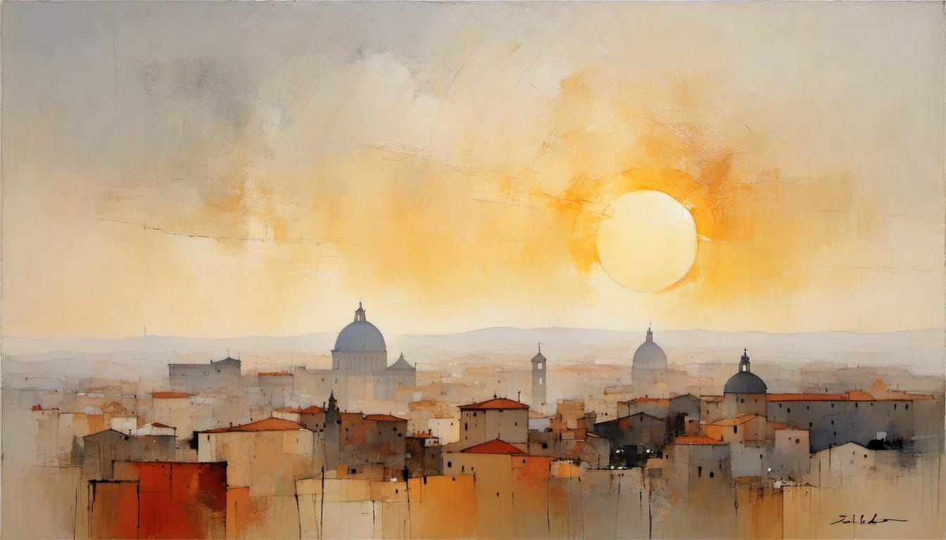 Misty Sunrise Over Ancient Rome