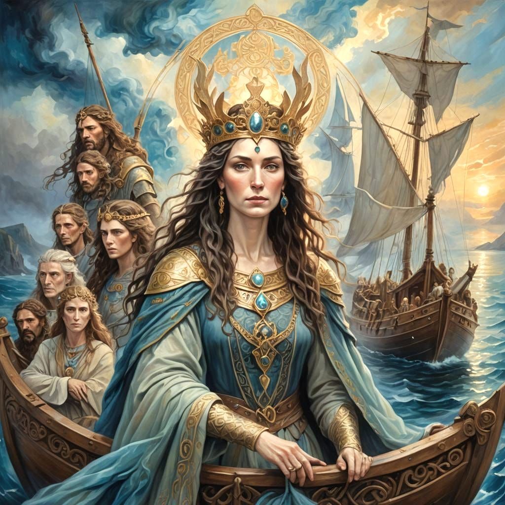Sorrowful Queen Branwen's Final Voyage