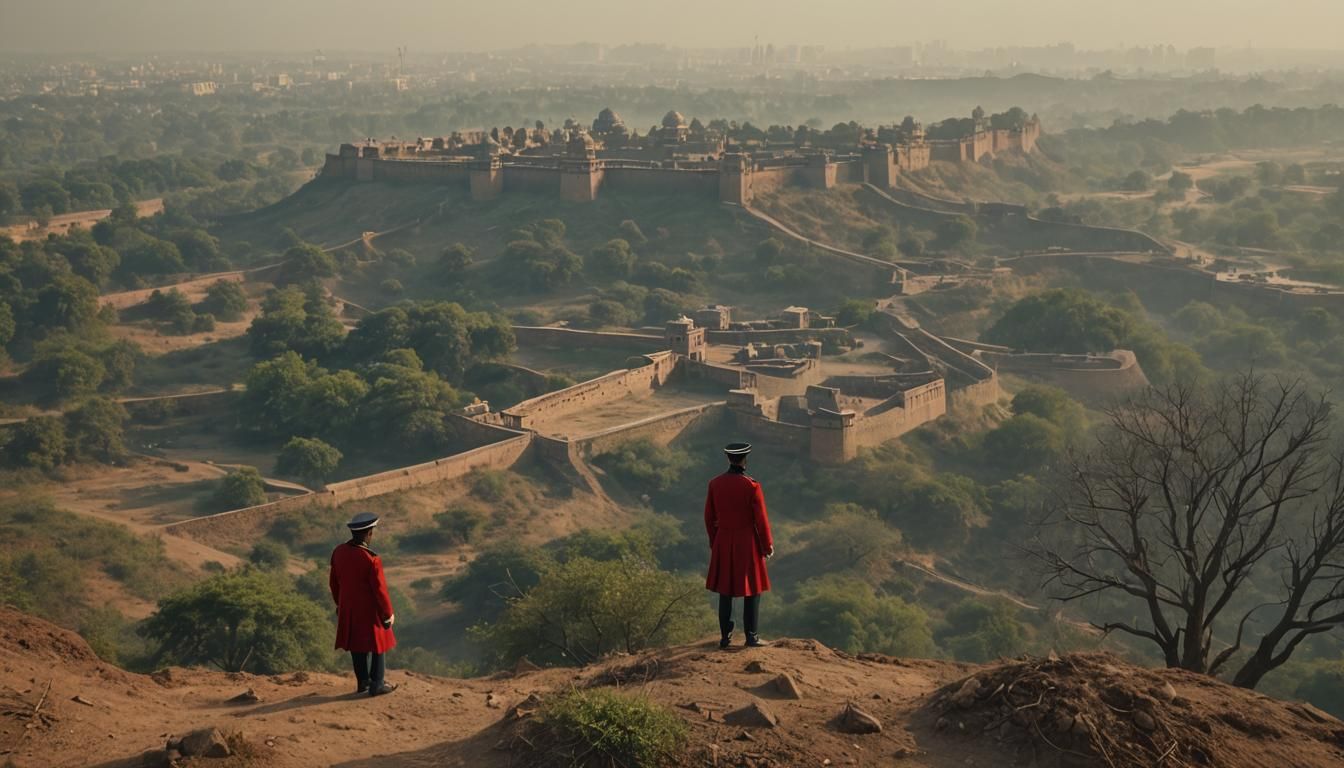 Cinematic Film Still: British Officer at Delhi, 1857