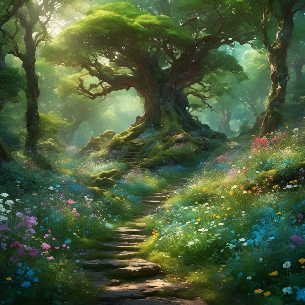 The Enchanted Path of Verdant Dreams